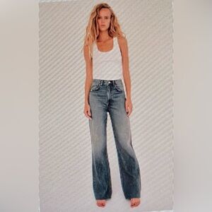 Zara,   High rise,straight wide leg. Size 6